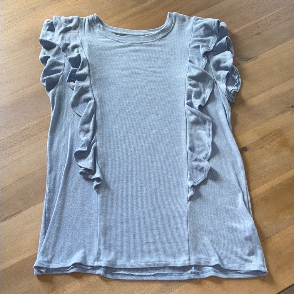 Hayden Blue Ruffled Top